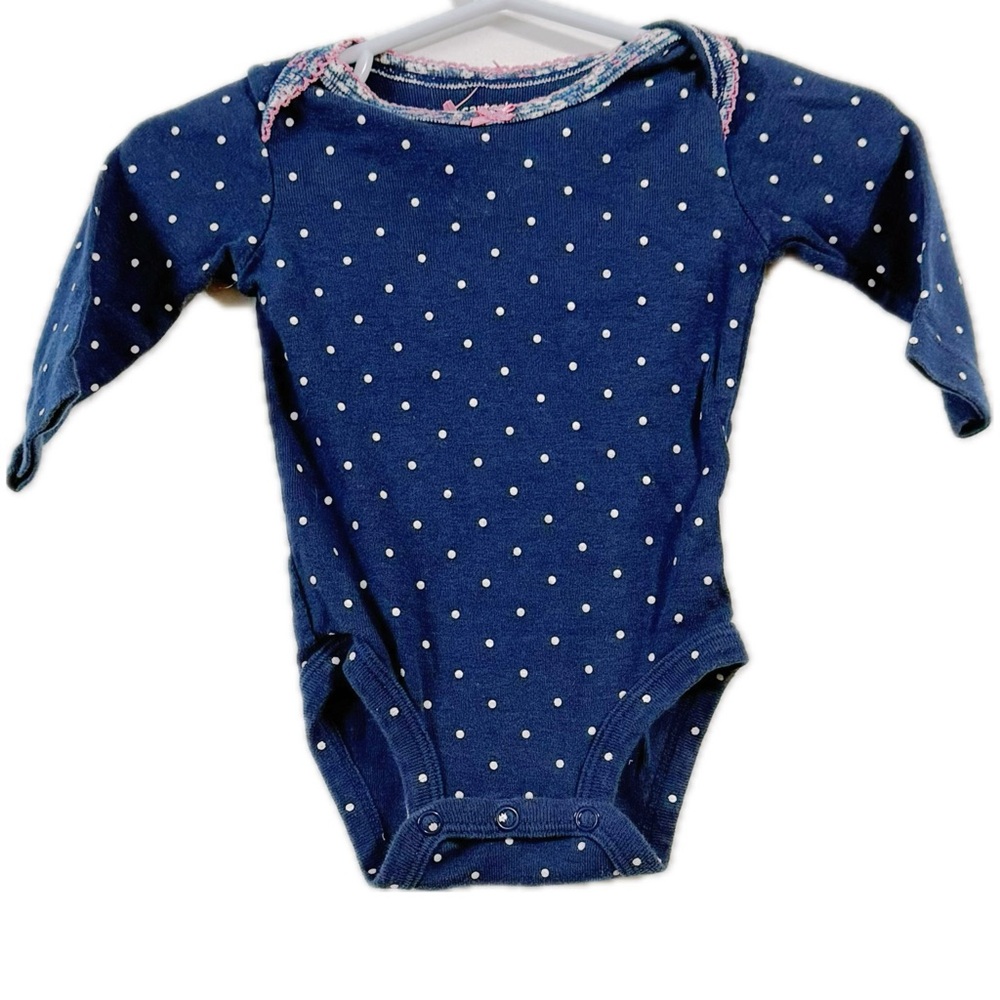 Carter's Navy Blue Polka‎ Dot Bodysuit